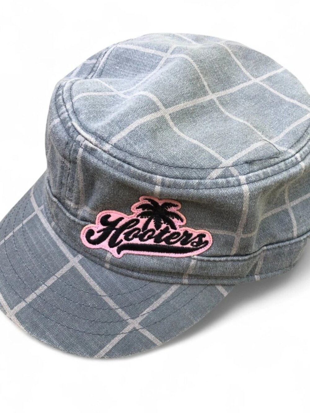 Vintage HOOTERS Army Military Hat Women's One Size Cap Gray